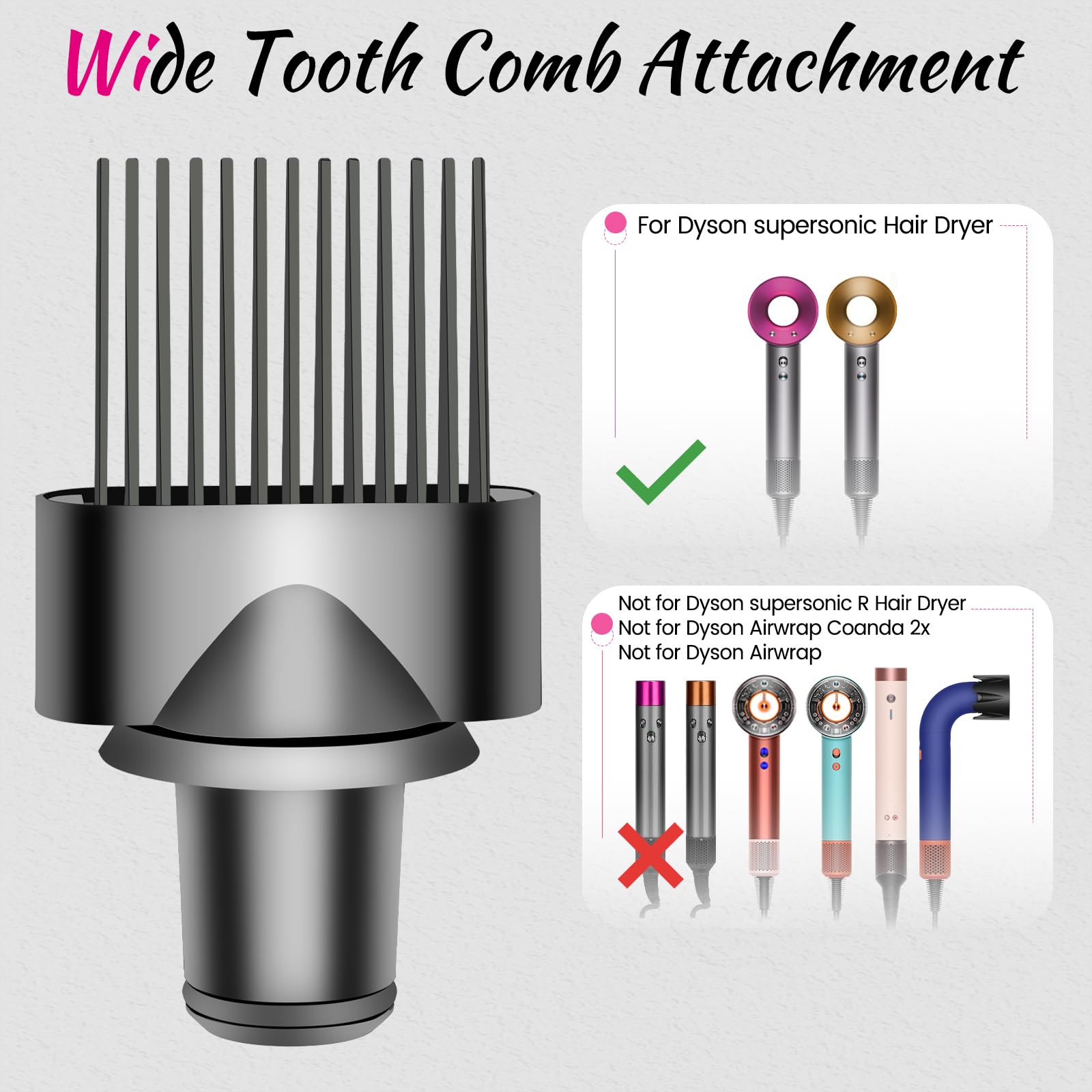 Amazon.com: YTCHYYSK Wide Tooth Comb Attachment for Dyson