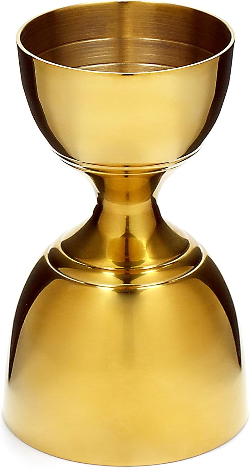 Cocktail Kingdom Leopold Jigger - 1oz / 2oz - Gold-Plated/Banded