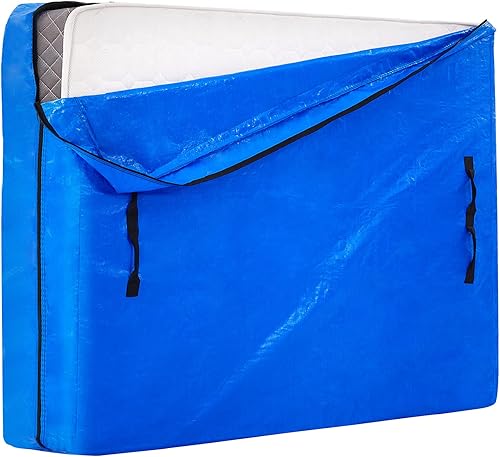 Miniatura 6 de AlexHome Bolsa de colchón para mudanza y almacenamiento, lona resistente, reutilizable, funda de colchón fácil de transportar (tamaño individual,