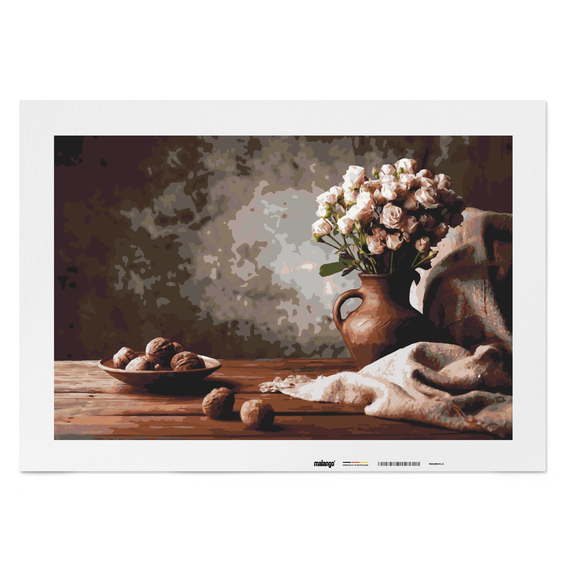 Malen nach Zahlen Erwachsene - Stilleben 90 x 60 cm groß XL Premium-Malset ohne Rahmen, Hergestellt in unserer Produktion in Deutschland, Kreative