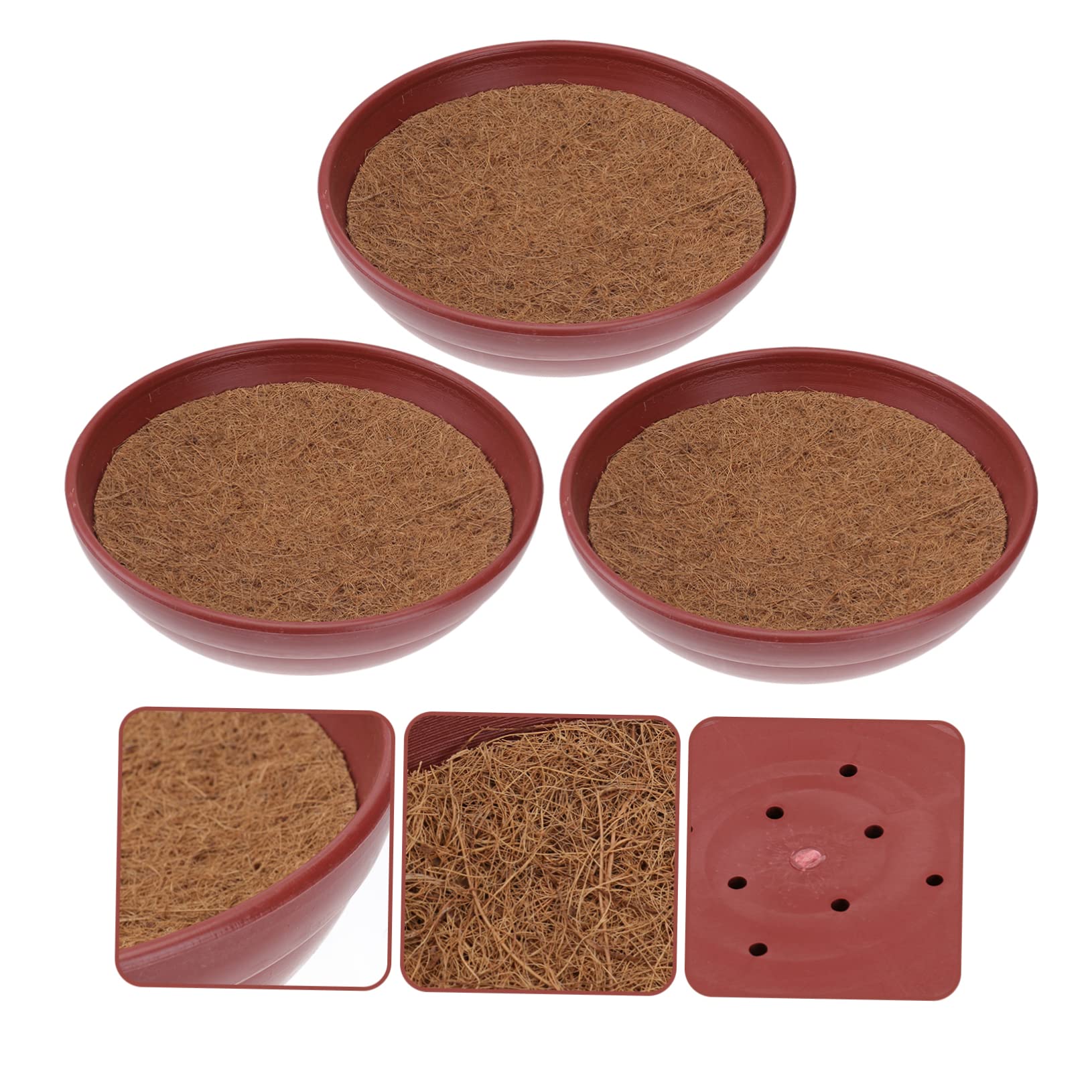 WOONEKY Nid de Pigeon, Bassin de Ponte pour Oiseaux, 3 Sets
