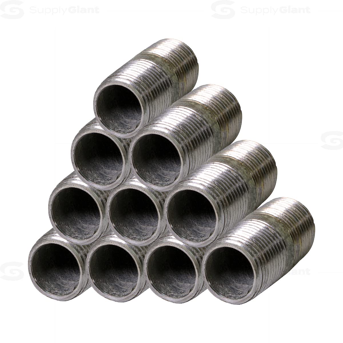 Everflow Supplies OQHM3420-10 Tubo de Acero para pezón, Galvanizado, 3/4" x 2"