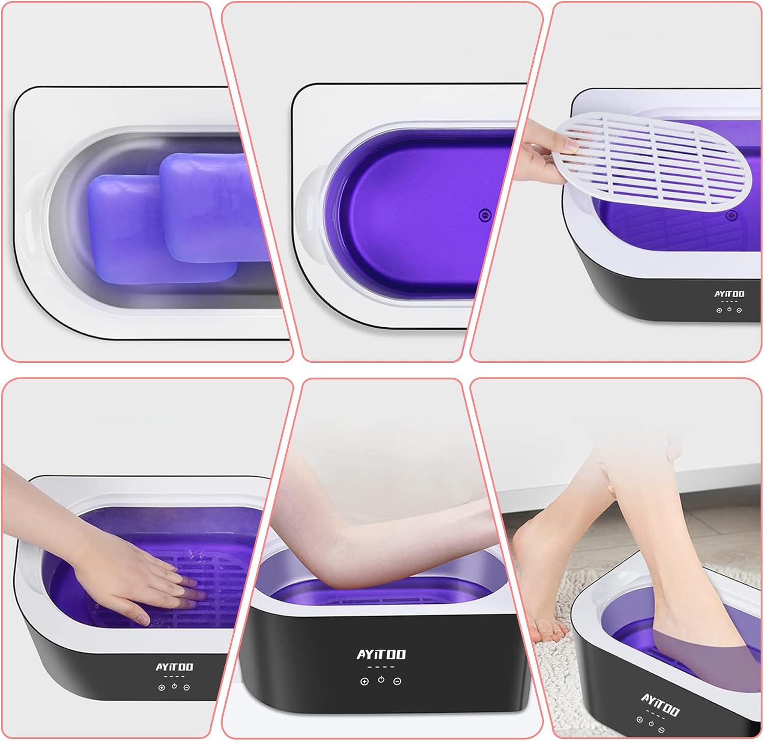 Wosk parafinowy lawendowy 2700 g, wosk parafinowy do zabiegów estetycznych dłoni i stóp, zestaw wosku parafinowego