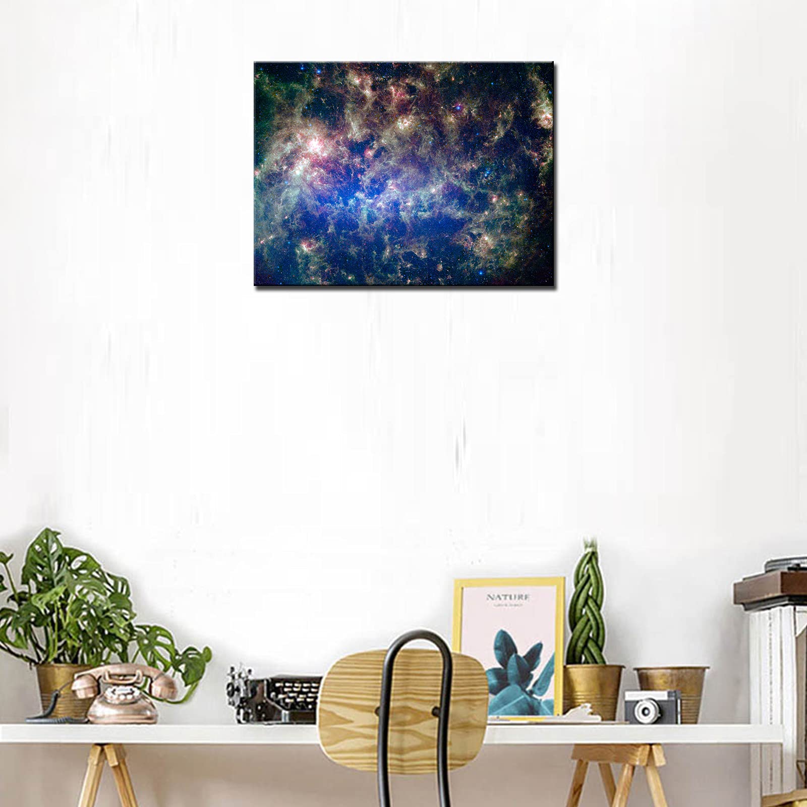 Amazon.co.jp: Tucocoo 最も美しい銀河の風景壁画 星空キャンバス絵画