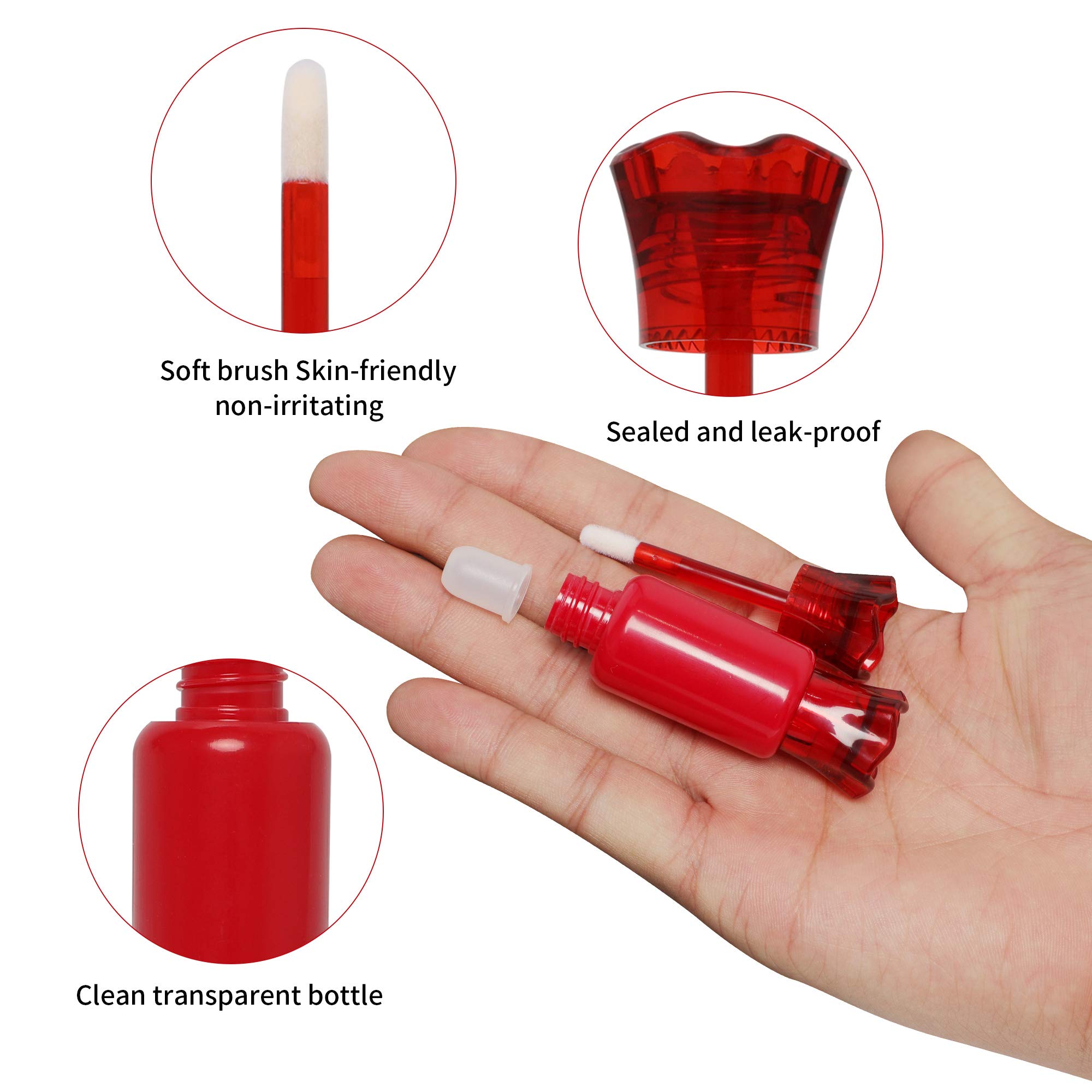 Amazon.co.jp: RONRONS 空のリップグロスチューブキャンディシェイプ