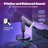 FIFINE USB/XLR Streaming Dynamic Microphone, Gaming Audio Mixer, Streaming RGB PC Mixer with XLR Microphone Interface (AM8 + SC3) - 2