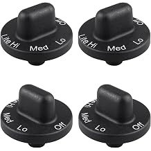 4 Pack 71001641 Stovetop Knobs Range Cooktop Top Burner Control Knob Replacement Knobs Compatible with Some Jenn Air Stove top knobs AP4088491 PS2077264 WP71001641 Black