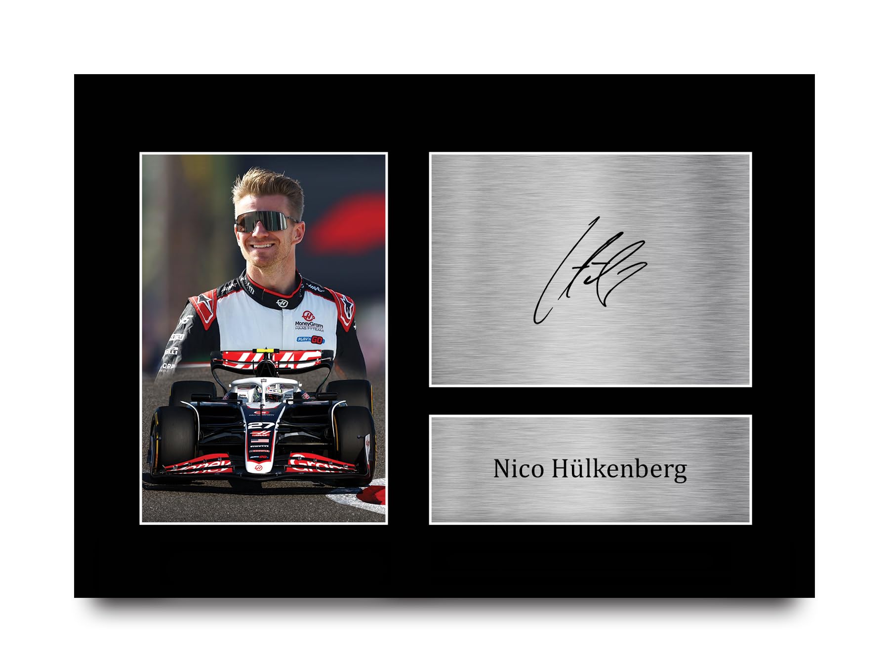 HWC Trading A4 Nico Hulkenberg Team Haas Gifts Printed Signed Autograph Picture for F1 Formula 1 Racing Fans - A4
