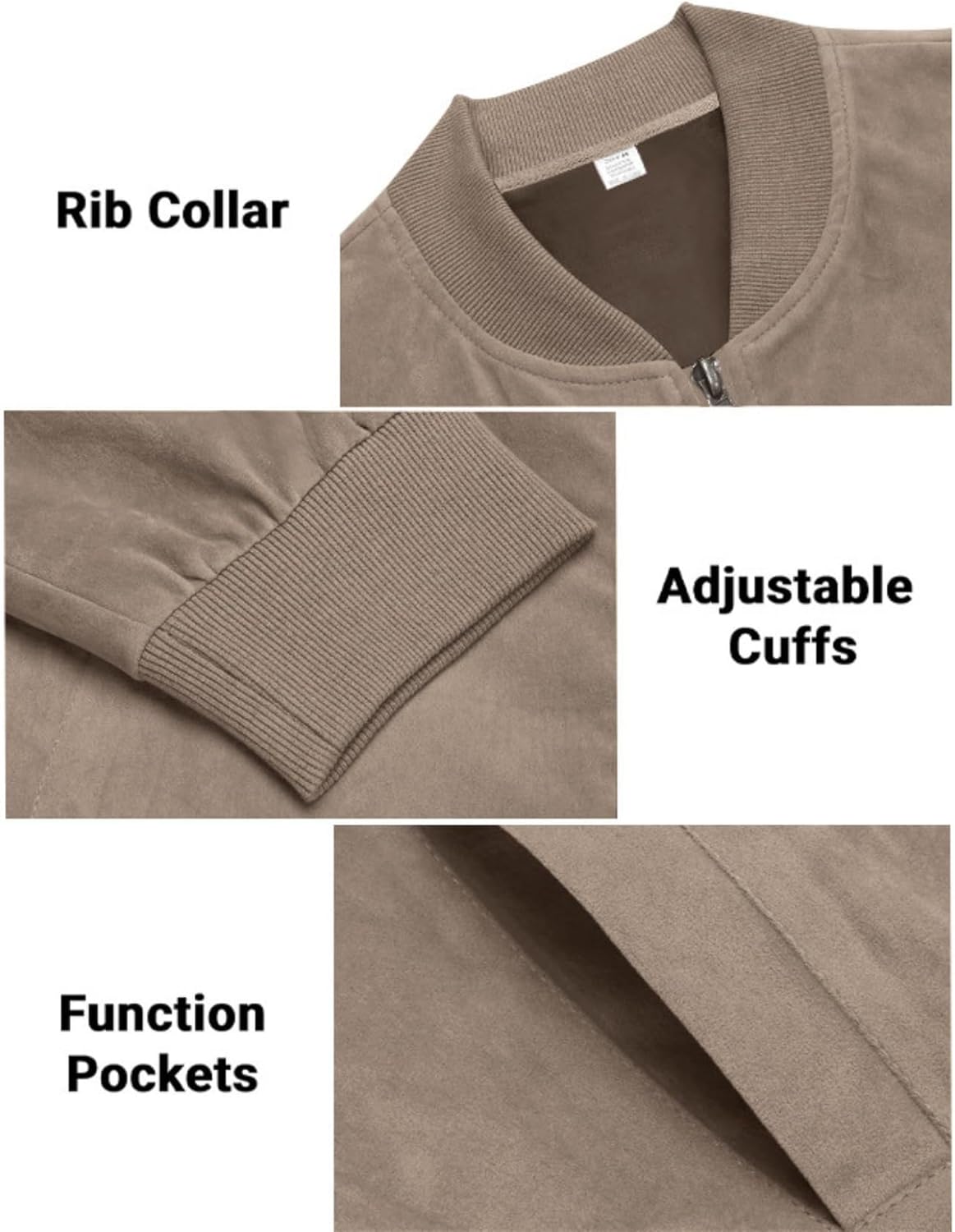 Men's Cardigan Jacket - Solid Color Zipper Front Loose Warm Wear for Autumn Winter Vacation Daily Life - Image 6