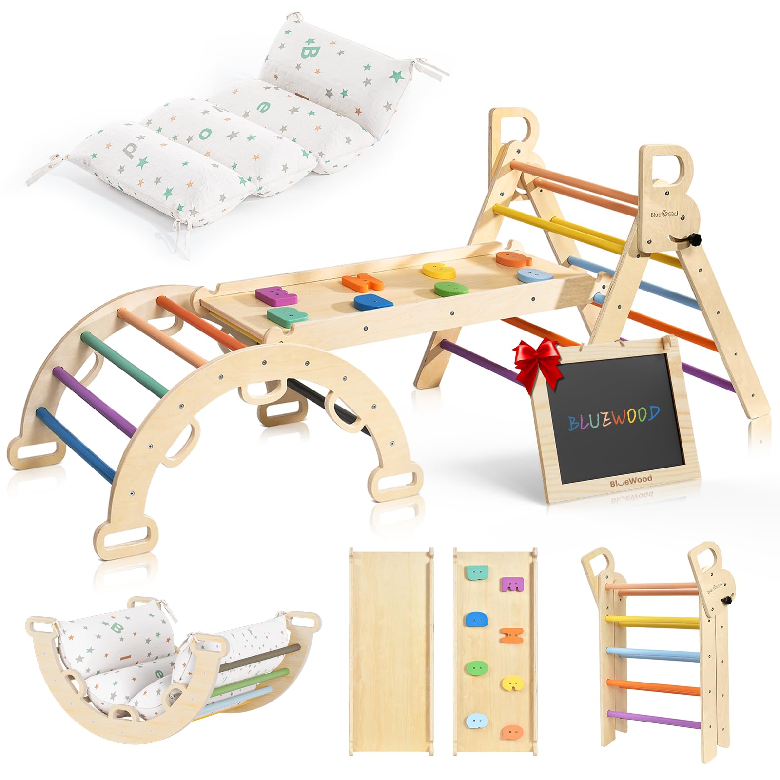 BlueWood Pikler Triangle Set - indoor climbers and play structures | Mubboo
