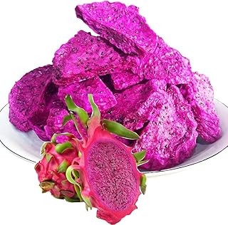 Freeze-Dried Diced Dragon Fruit 5.64 Oz Freeze-Dried Pitaya Dragon Fruit Snack Dragon Fruit Crisps