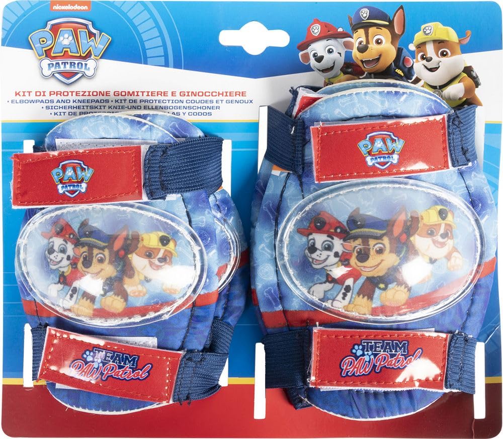 Kit protection vélo enfant Paw Patrol, genouillères coudières et gants