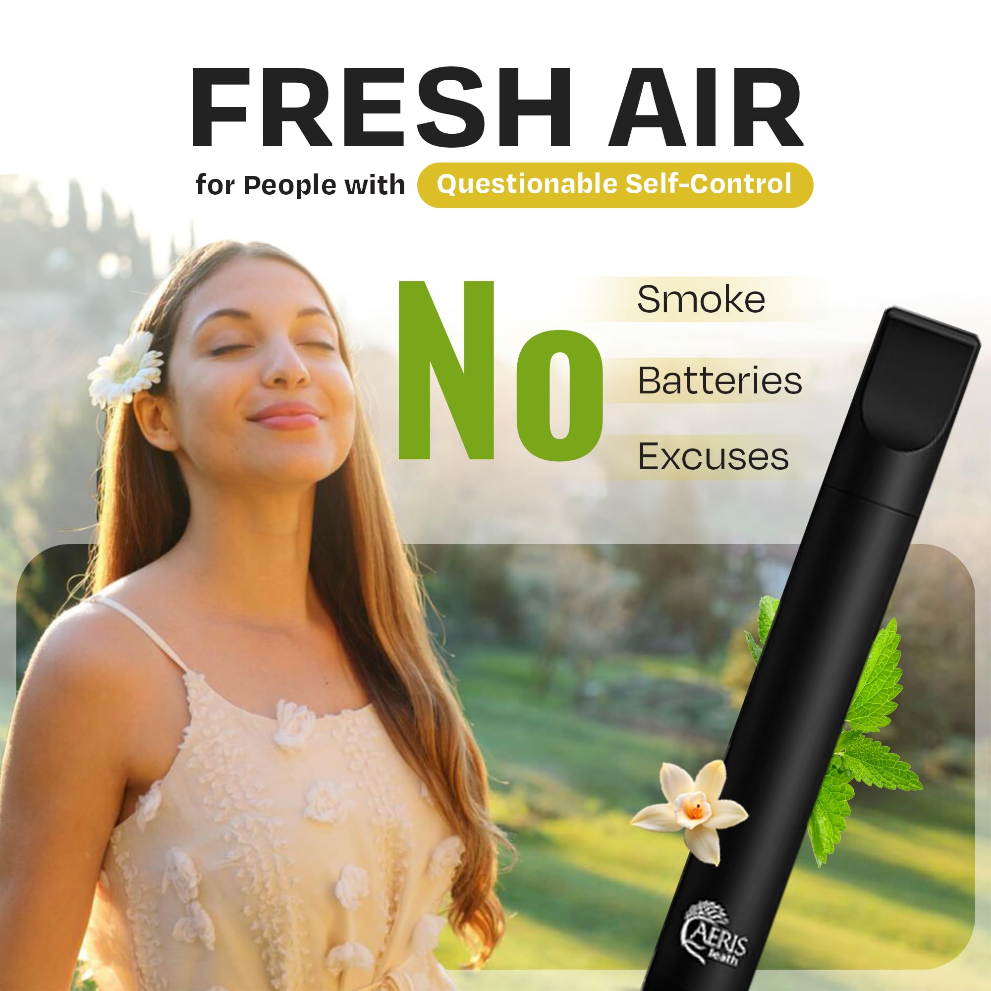 Amazon.com: Aeris Health Flavored Air Device | Smokeless Inhaler |  Aromatherapy Inhaler | 12 Aroma Flavors