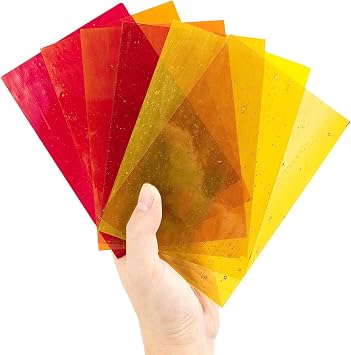 24 Pcs Transparent Cathedral Stained Glass Sheets,4 x 6 Inch Smooth Art Glass Supplies for Suncatchers, Mosaics Glass DIY Home Projects,Craft Projects