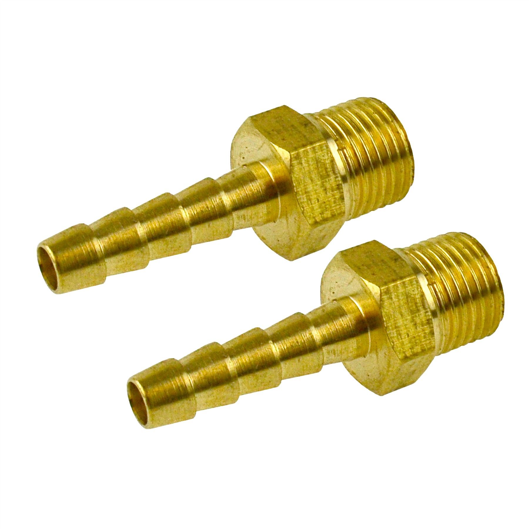 Filetage mâle BSP 1/8 pour raccord de tuyau 3/16, lot de 2 connecteurs FT087