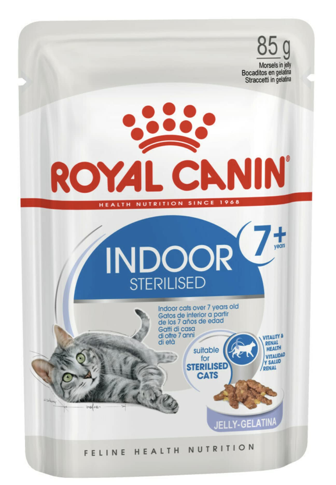 Royal Canin Indoor Sterilised 7+ in Jelly Cat Wet Food - 85G