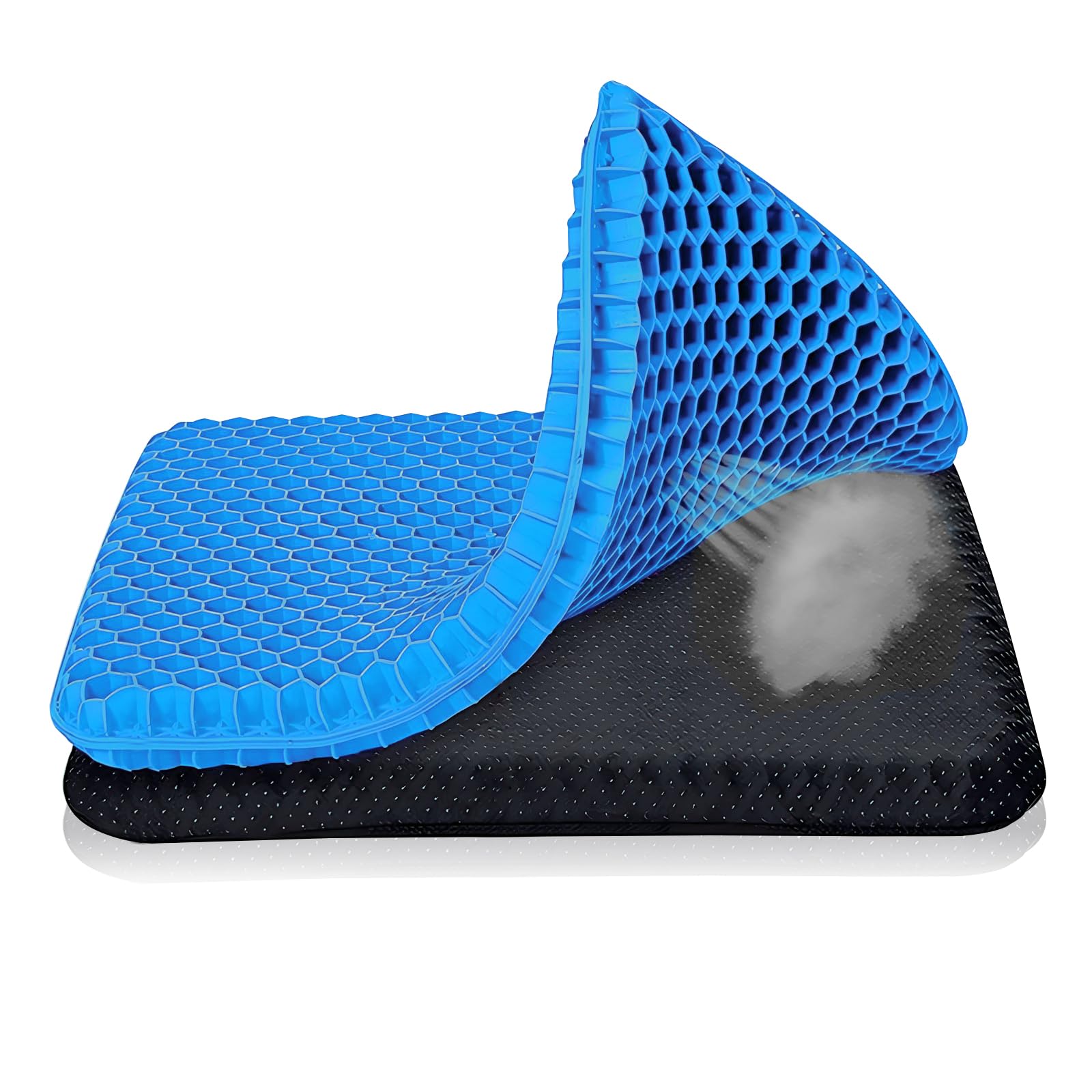 Ergonomic Cooling Honeycomb Gel Seat Cushion with Cover, 30x26x2cm 1pc