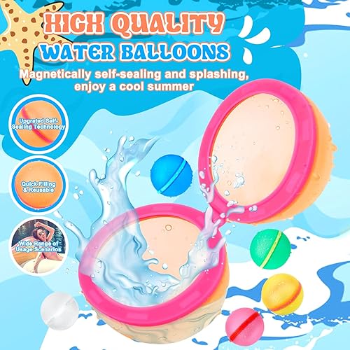Miniatura 3 de Globos de agua reutilizables con bolsa de malla, fiesta de verano, juguete de baño, juego de batalla acuática, parque acuático, silicona sin látex,