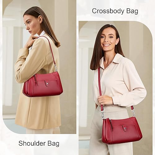 Miniatura 2 de Over Earth Genuine Leather Small Hobo Crossbody Bags for Women Shoulder Purses and Handbags