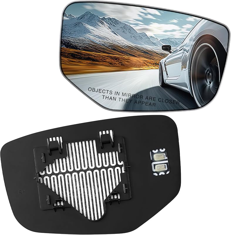 Vidro de espelho retrovisor externo direito convexo com aquecimento SYKRSS para Honda Accord 2008 a 2012 – 1 unidade