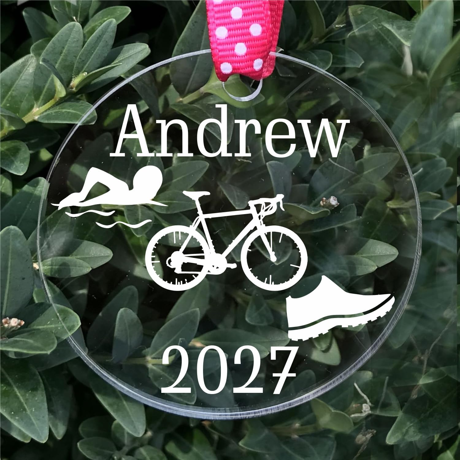 Triathlon Ornament, Triathlete Ornament, Swim Bike Run Ornament, Triathlon Gifts, Triathlete Gifts, Gift for Triathlete