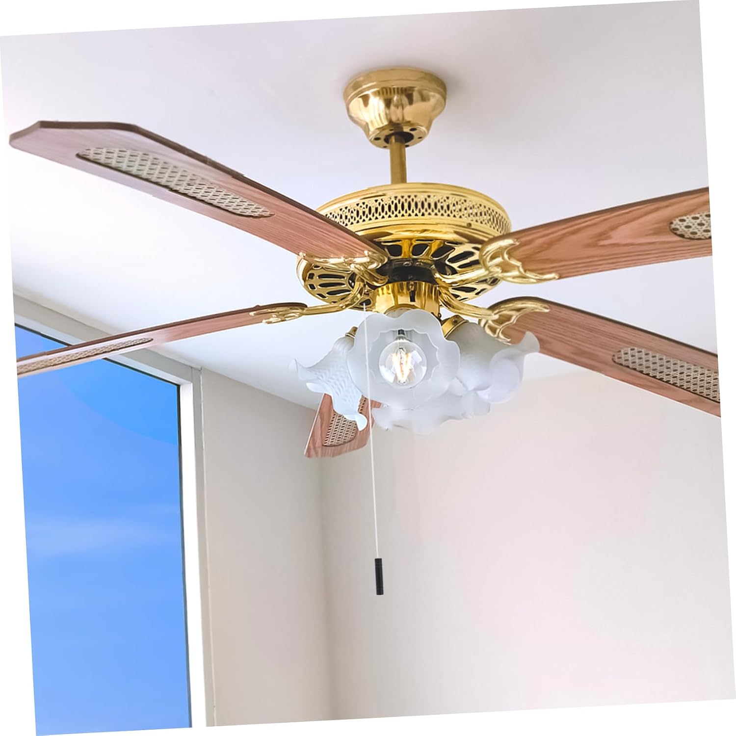 Generic Bathroom Light Pull Cord Handle Ceiling Fan String Pull Decorative Rope Ceiling Light Pendant Stylish and Design for Easy Operation and