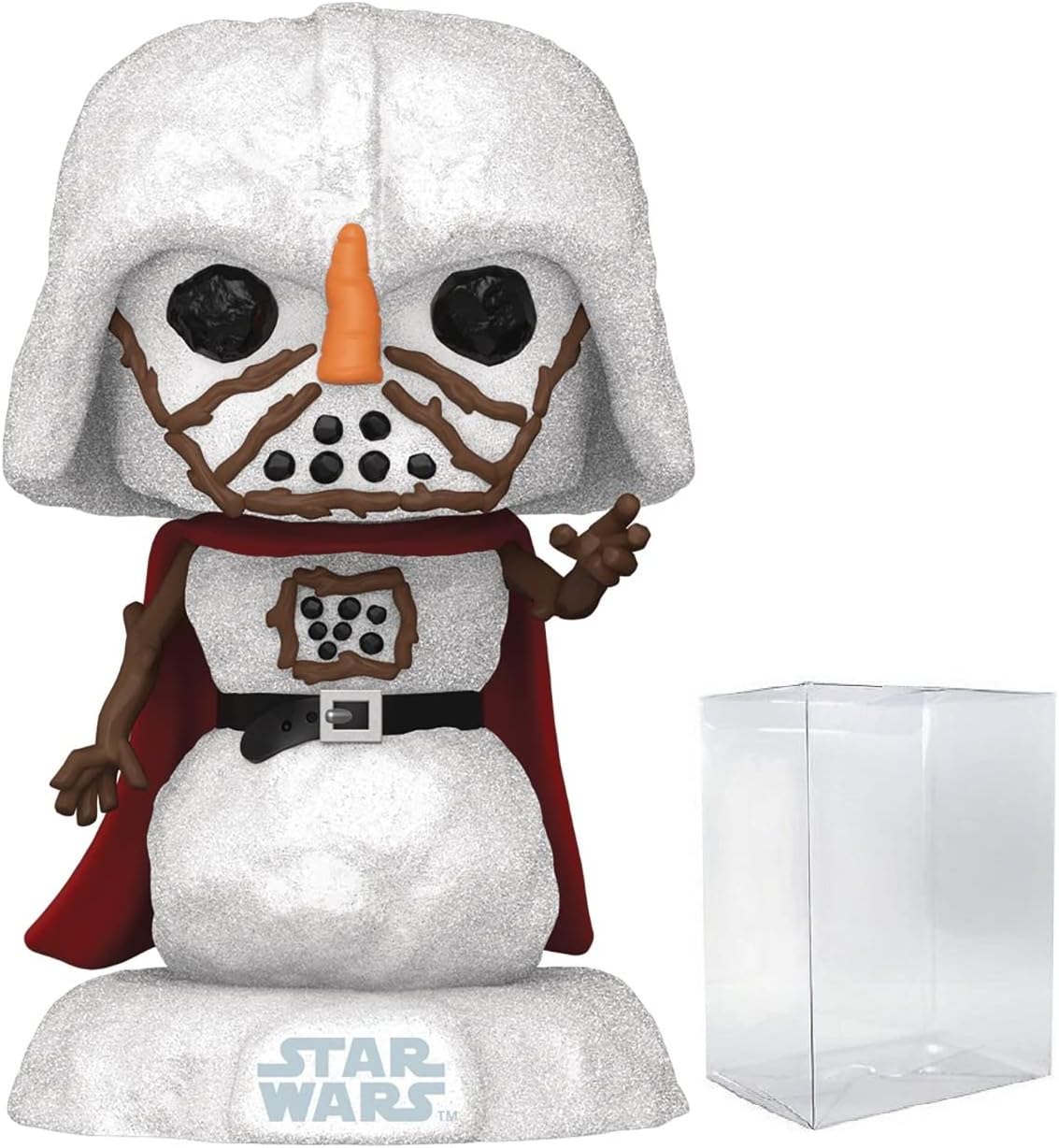 POP Star Wars: Holiday - Snowman Darth Vader Funko Vinyl Figure (Bundled with Compatible Box Protector Case), Multicolored, 3.75 inches