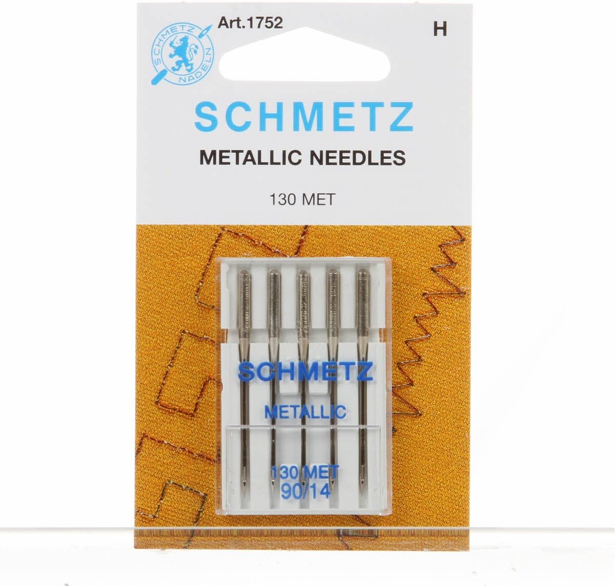 Schmetz Metallic Machine Needles Size 14/90 - 5 Pack For Sewing With Metallic Thread