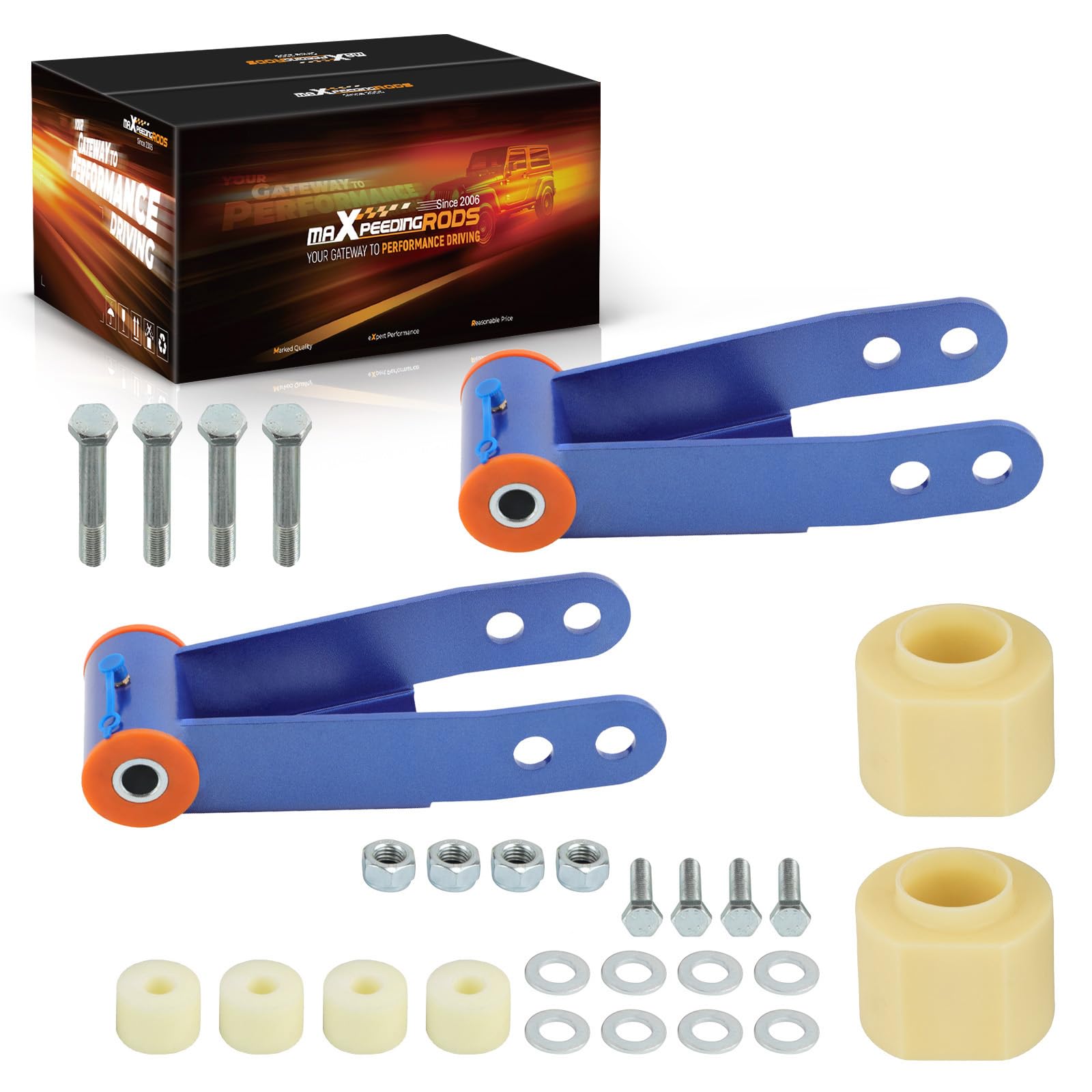 maXpeedingrods 3" vorne + 2" hinten Höherlegungskit Level Lift Kit für Jeep Cherokee XJ 4WD 84-2001