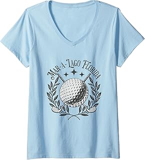 Womens Mar-a-Lago Florida Golf Estate V-Neck T-Shirt