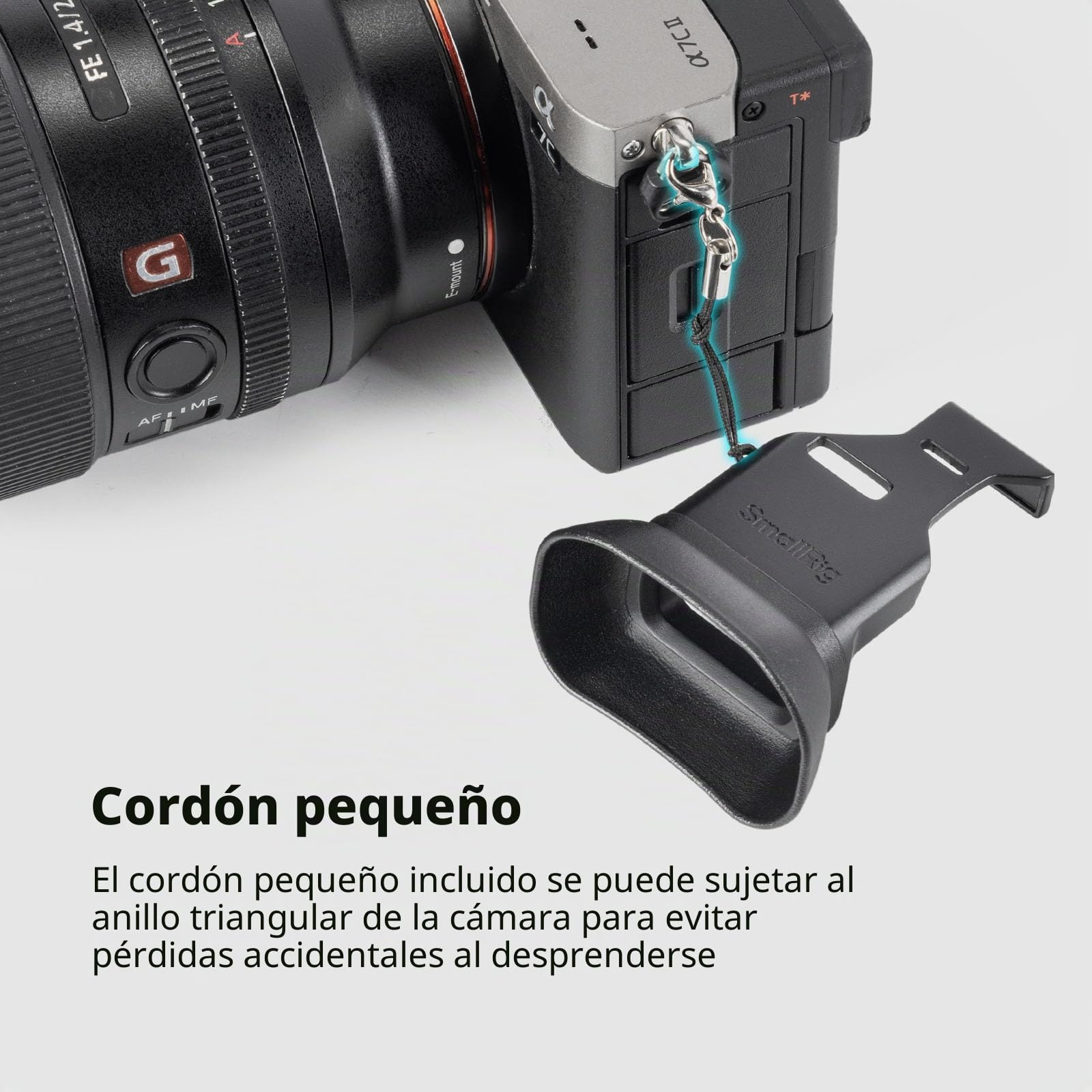 SMALLRIG A7CII A7CR - Visor ocular con cordón pequeño, material de silicona suave, mejora la estabilidad de grabación, para Sony Alpha 7C II/Alpha 7CR - 4819
