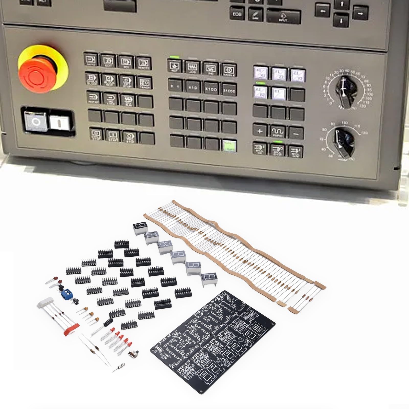 6-Bit Digital Circuit Clock Kit for Teaching & Training - DIY Soldering Electronics Kit with PCB Board, DC 4.5-5.5V Supply, Educational STEM Learning Tool(Parts)