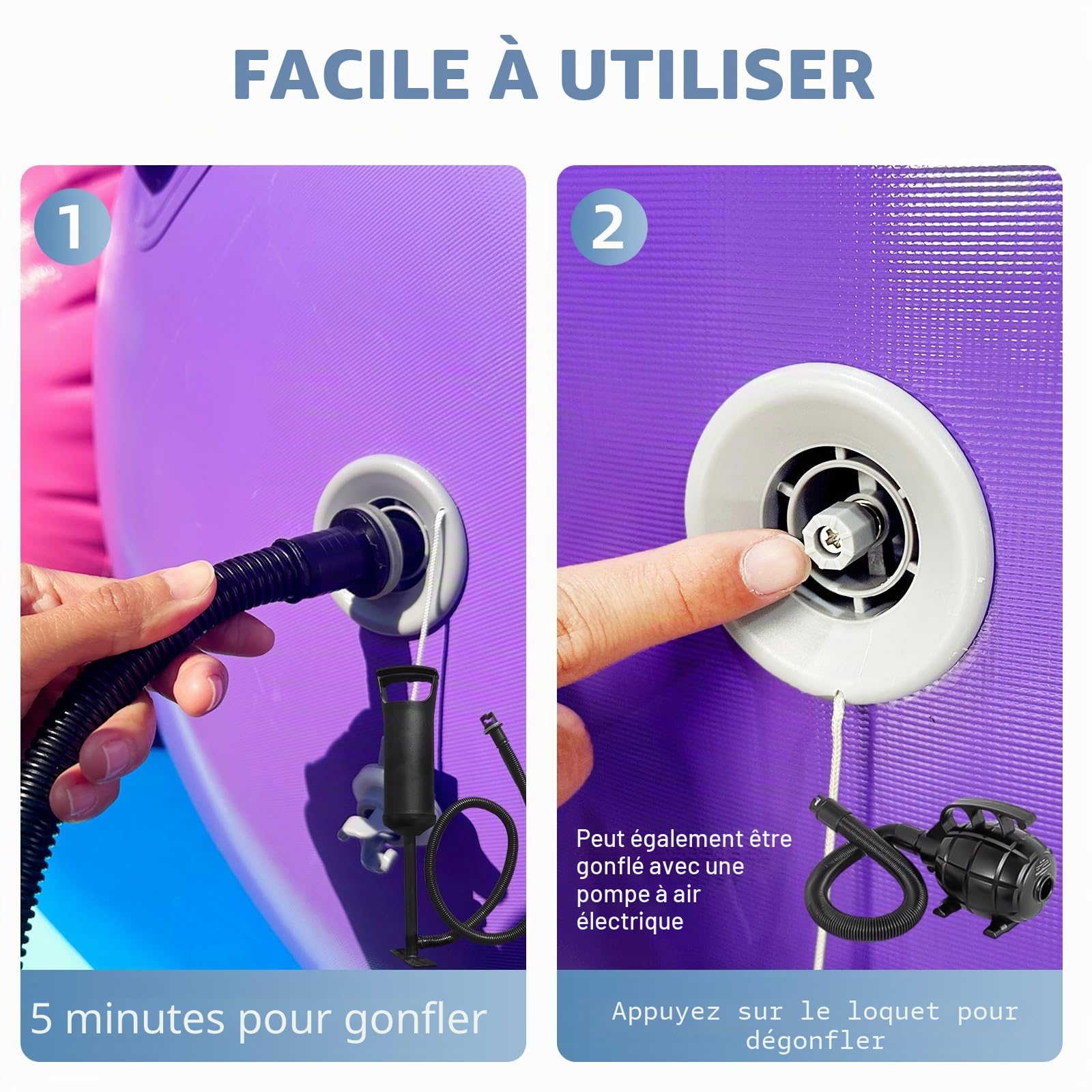 Air Roller, Rouleau d'air Gymnastique Gonflable Baril, Air Barrel Tumbling Backbend, Adapté Au Cheerleading Yoga, Ginnastica Gym, Avec Pompe À Air Manuelle