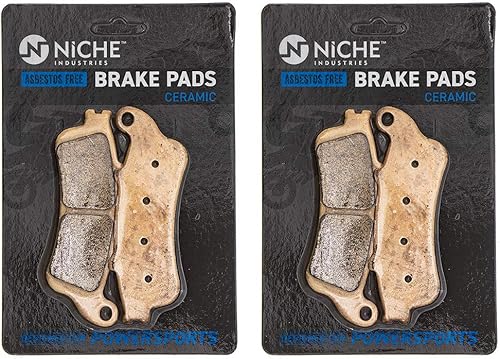 NICHE Juego de pastillas de freno para Honda VTX1800S Goldwing GL1800 ST1100 Victory Vision - Cerámica delanteratrasera (2 unidades)
