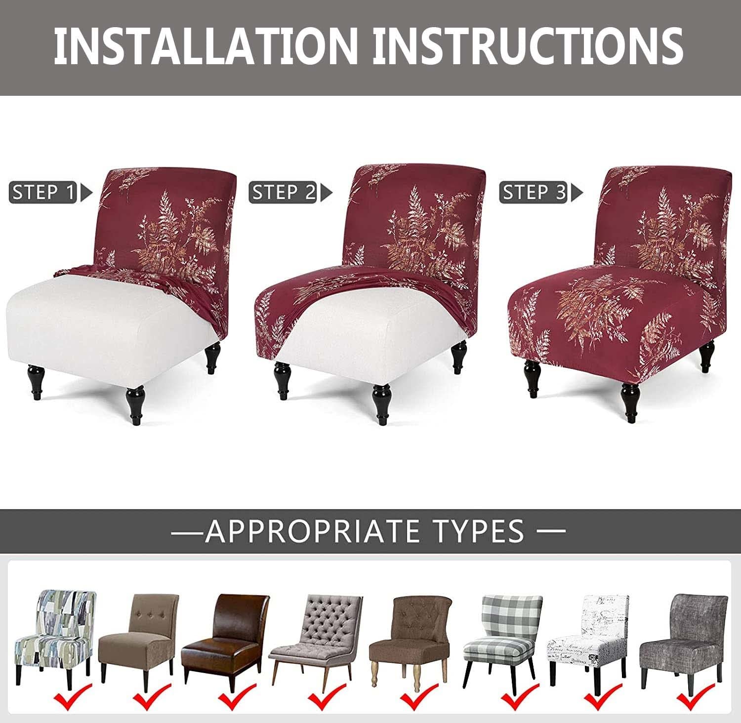 Housse De Fauteuil Extensible 1 Place Stretch - Couverture Universelle Lavable Pour Chaise Sans Accoudoirs, Élégante Et Confortable (#24)