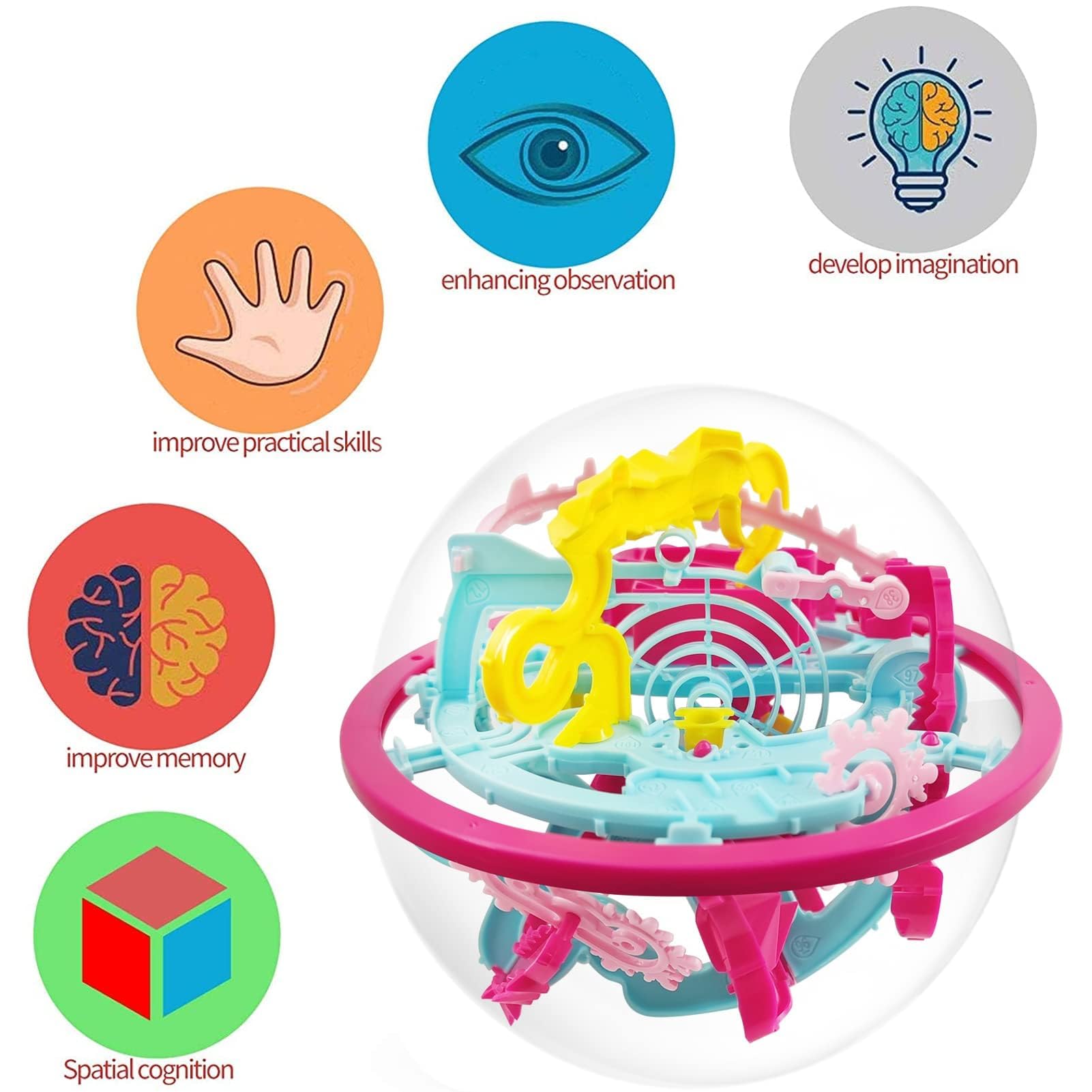 3D Laberinto Bola,3D Puzzle Ball con 110 Niveles para avanzados,3D Pelota Puzzle Juguetes,Laberinto Juguetes esféricos,Maze Ball Game,Palacio Bola Laberinto,3D Laberinto Rompeca (Color)