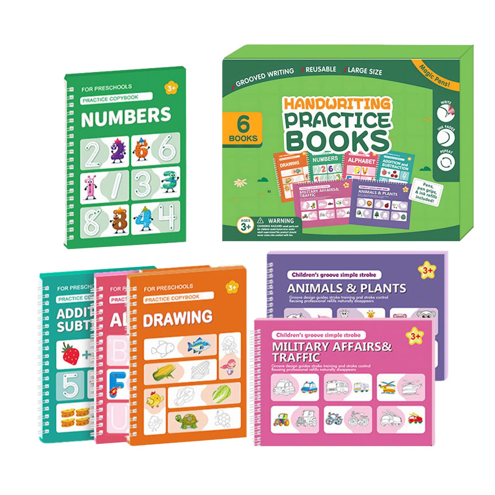 Carnet pour contrôle du crayon préscolaire et exercices de graphisme - 8