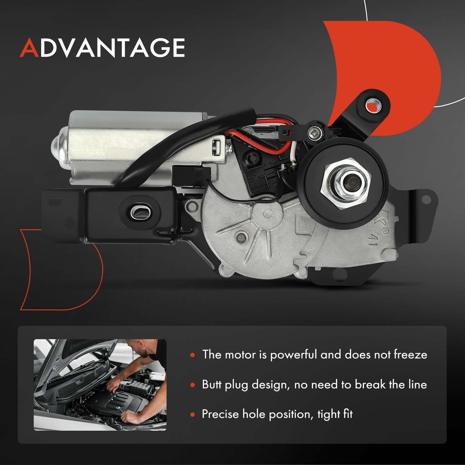 A-Premium Rear Wiper Motor For Ford Explorer & Mercury Mountaineer (2006-2010)