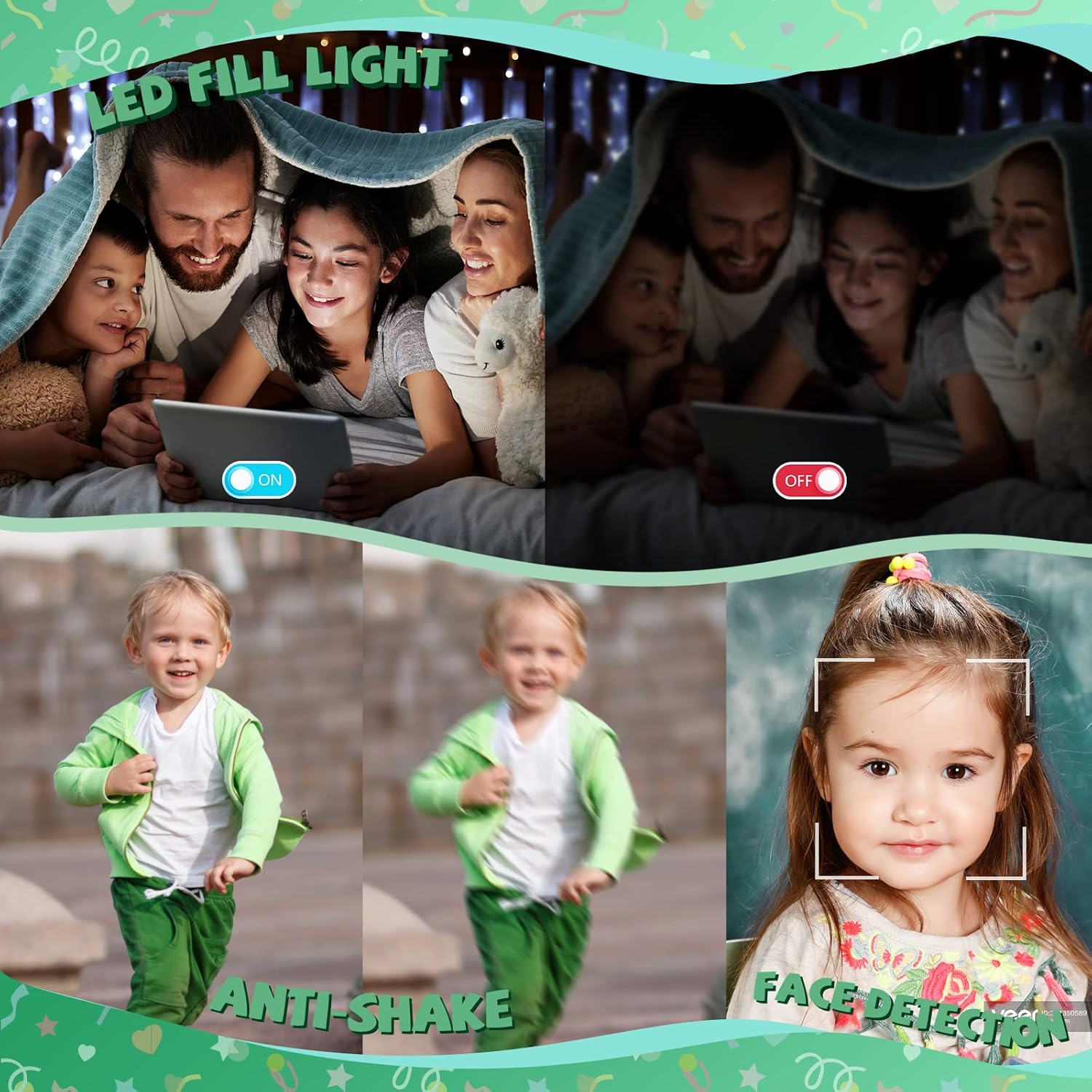 Bofypoo, fotocamera digitale, fotocamera autofocus 32G, scheda FHD 1080P, 48 MP, con zoom digitale 16x, fotocamera compatta, mini fotocamera portatile per adolescenti, studenti, principianti (verde) Bofypoo, fotocamera digitale, fotocamera autofocus 32G, scheda FHD 1080P, 48 MP, con zoom digitale 16x, fotocamera compatta, mini fotocamera portatile per adolescenti, studenti, principianti (verde)