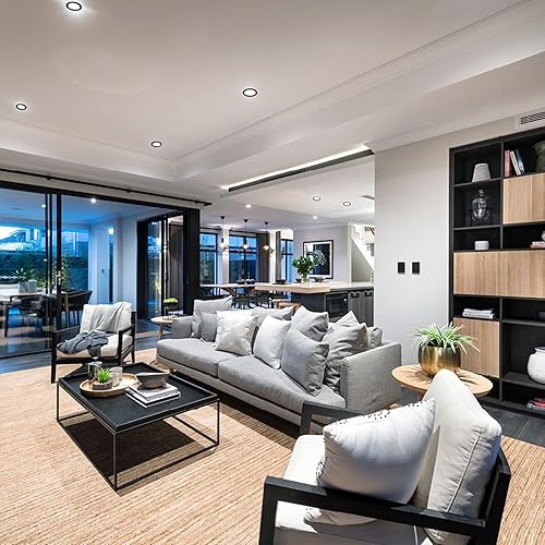 Miniatura 6 de Paquete de 12 luces LED empotrables de 6 pulgadas con caja de conexiones, iluminación empotrable negra 5CCT regulable 2700K3000K4000K5000K6000K, 15W