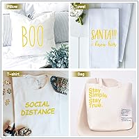 Vista 97 de HTVRONT - Rollos de vinilo termotransferible (HTV) blanco y negro, 12 pulgadas x 15 pies de vinilo de planchado para Cricut & Cameo, para camisas