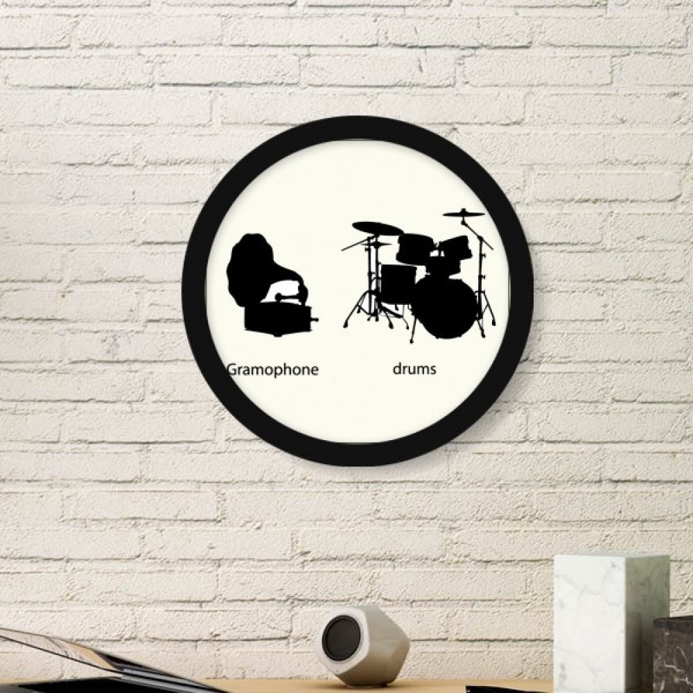 Peintures cadre image round drum kit pattern pour sticker mural musique