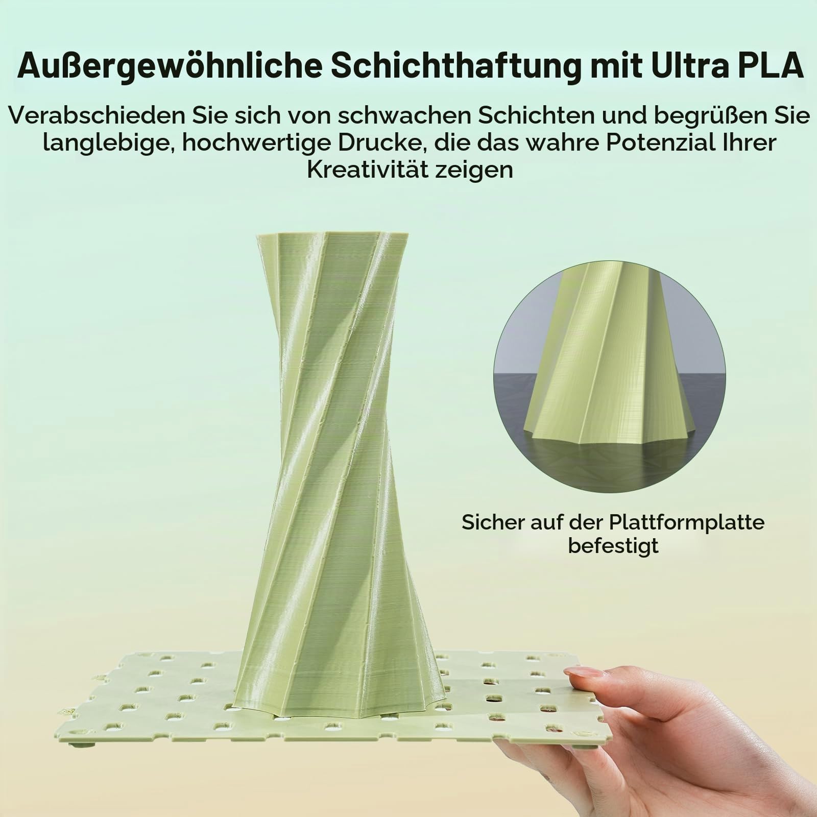 Soleyin Ultra PLA Filament 1,75mm, 3D Druckerfilament 1kg, Hochgeschwindigkeit