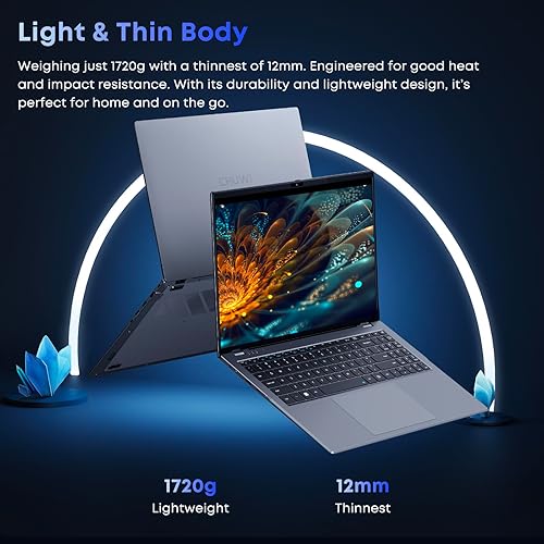 Miniatura 9 de CHUWI GemiBook Plus Laptop de 15.6 pulgadas, Intel Alder Lake N100 (hasta 3.4 GHz), 16 GB LPDDR5 RAM 512 GB SSD, Windows 11 Laptops, 1TB SSD Expend,