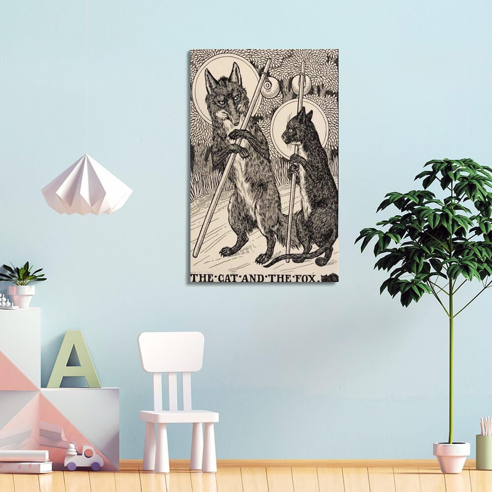 Adesivo murale Il gatto esce attraverso il muro