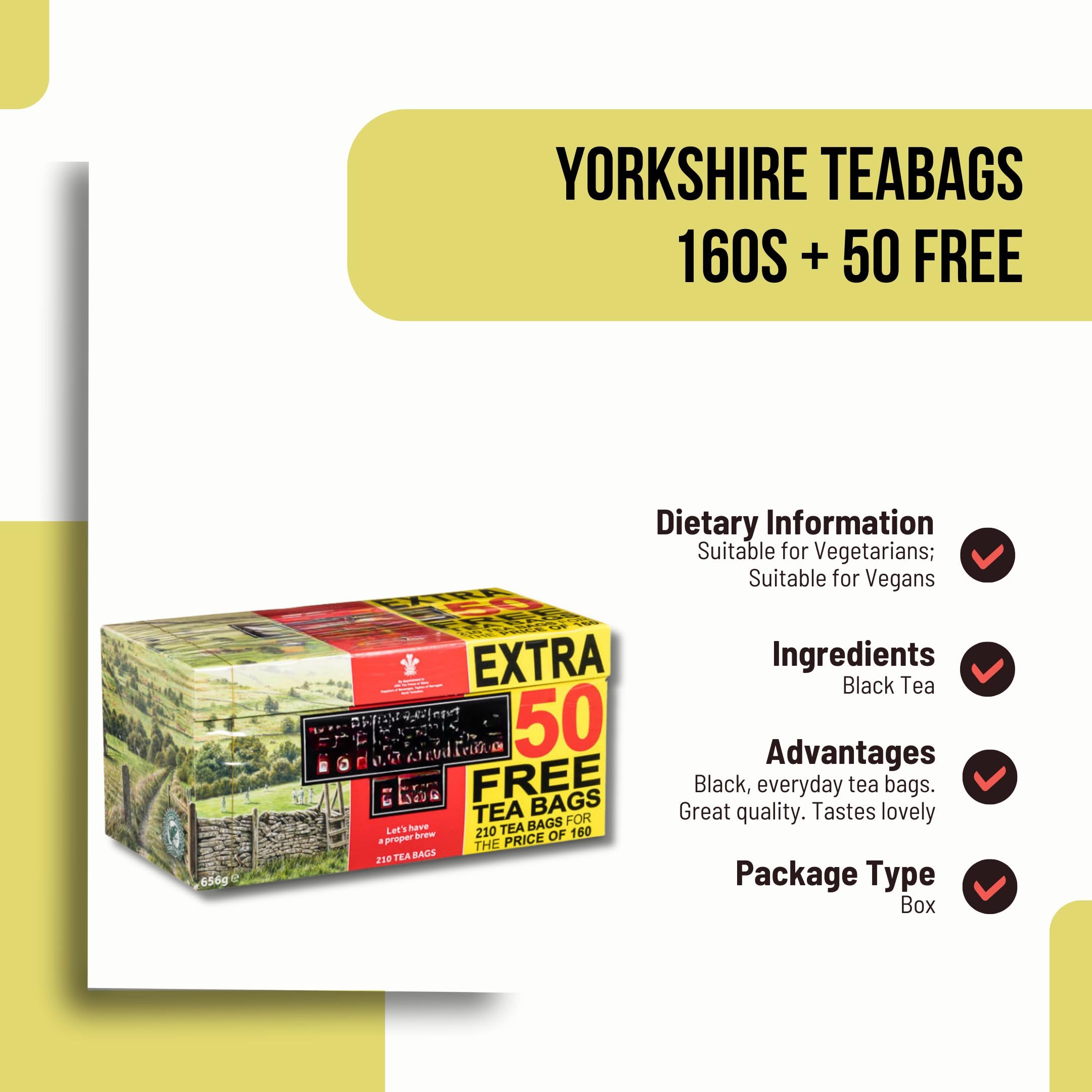 Tea bags Bundle Including Yorkshire Teabags 2x210 by The Great British Kitchen product thumbnail 8