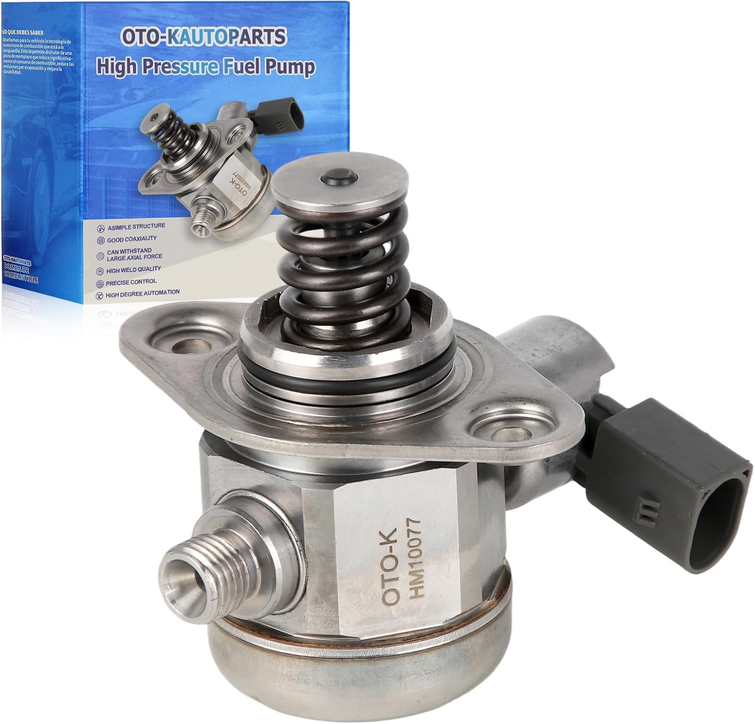 OTO-K High Pressure Fuel Pump Compatible with BMW X5 550i/550i GT xDrive 750i/750Li xDrive X6 650i 650i Alpina B7/B7L Alpina B6 xDrive Gran Coupe 2008-2015 4.4L V8,Replaces#13517595339