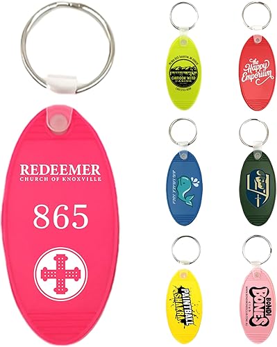 100PCS Llavero personalizado Motel Vintage Hotel Llaveros Personalizar Etiquetas dominantes Impreso Logo Llavero