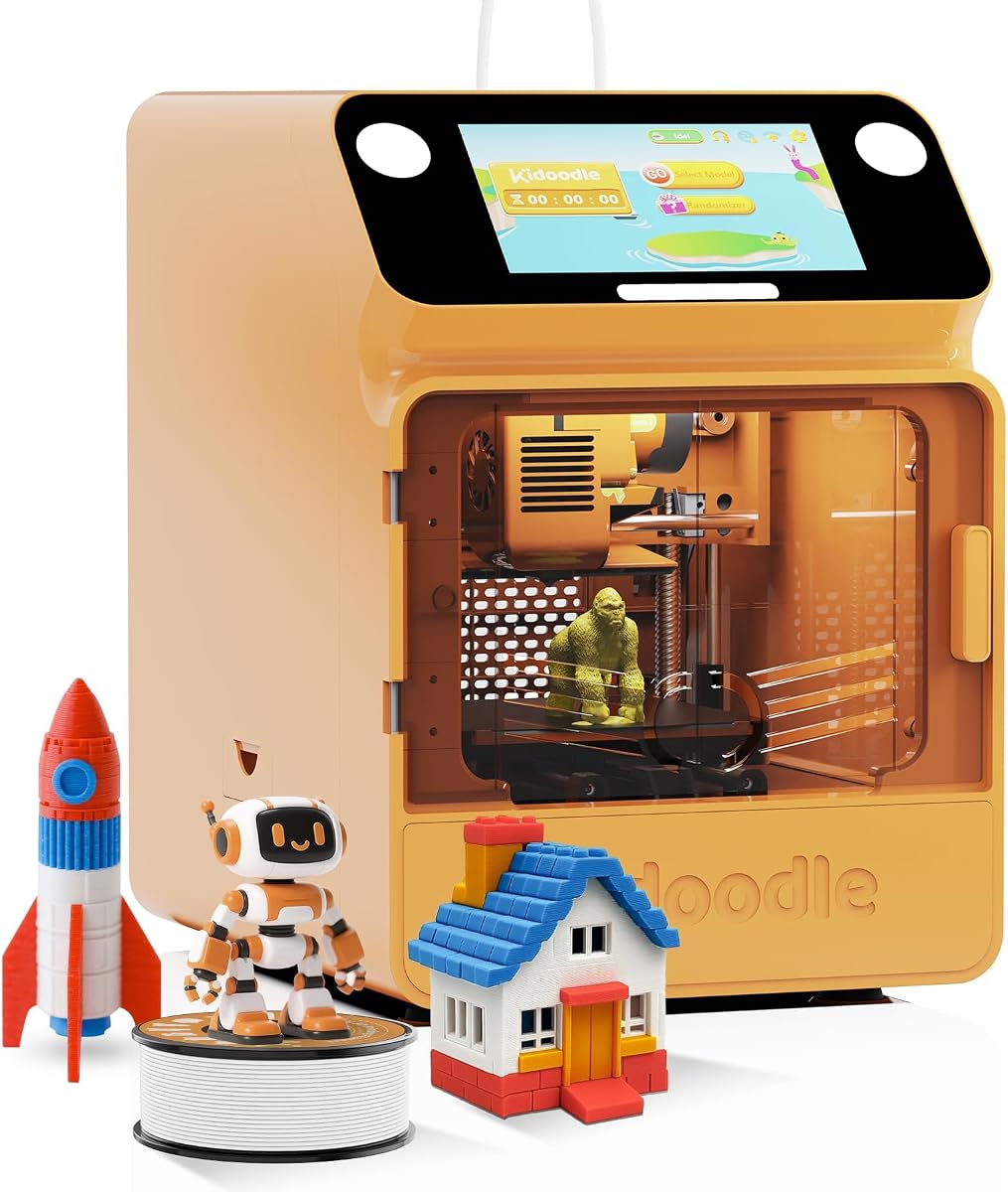 3D Printer for Kids, Safe STEM Learning Toy with One-Click Print & Wi-Fi/APP Control, Mini Size with Touch Screen, Includes Weekly Updated Toy Model Library.