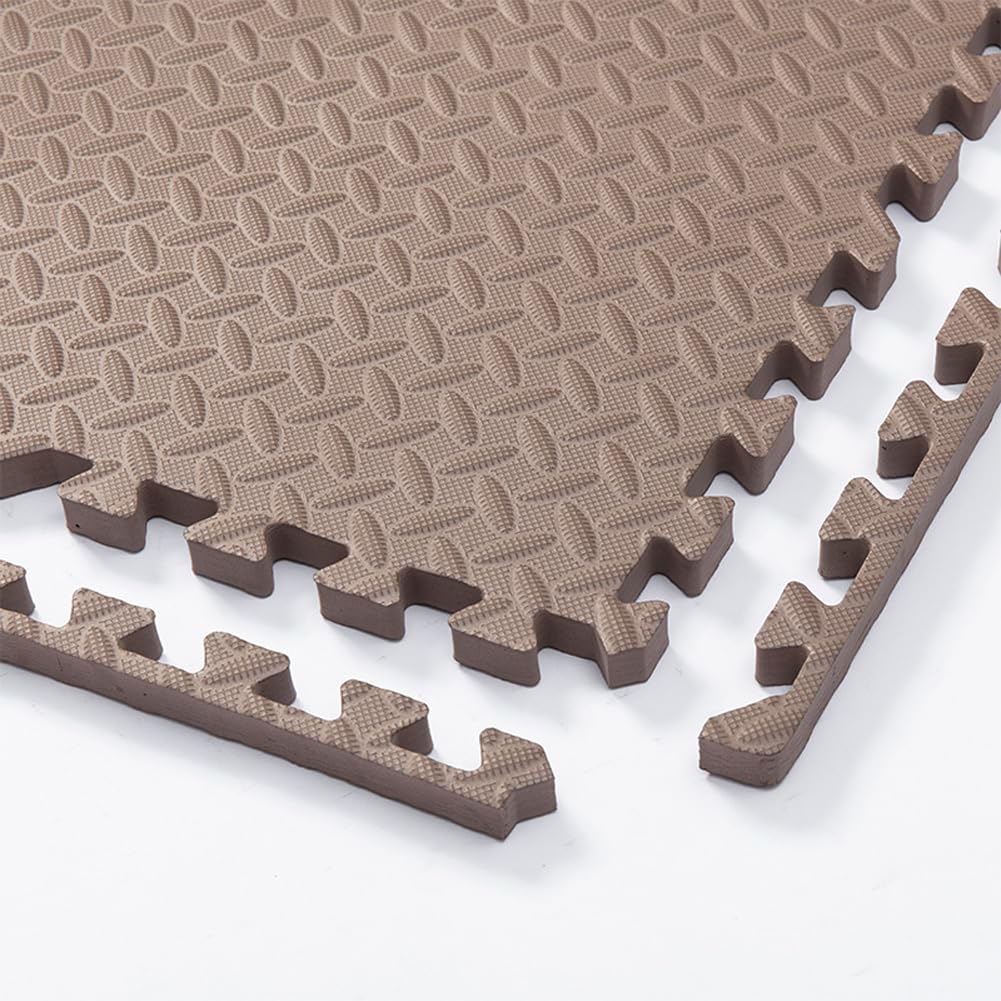 30x30cm Foam Puzzle Play Mat,10 Pack Interlocking Floor Tiles for Home Gym,Bedroom Crawling Mats Non-slip Interlocking Carpet Soft Area Rug (Coffee,2.5cm Thick)